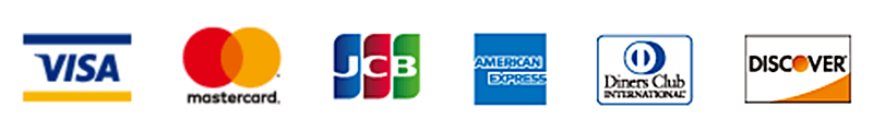 お支払可能なクレジットカード一覧（VISA・master・JCB・アメリカンエキスプレス・Diners・DISCOVERのマークの入っているクレジットカード）
