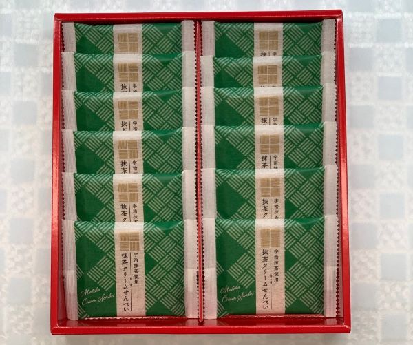 抹茶クリームせんべい（12枚）